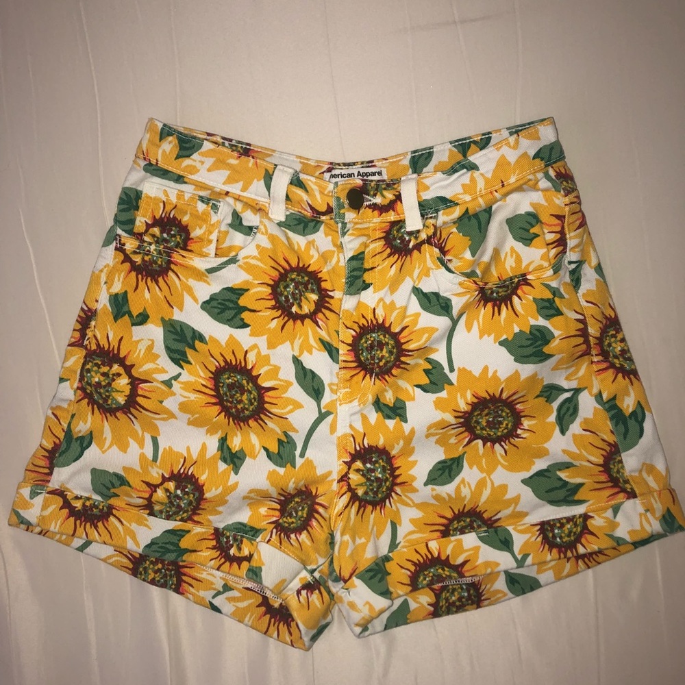 Limited edition American apparel sunflower shorts